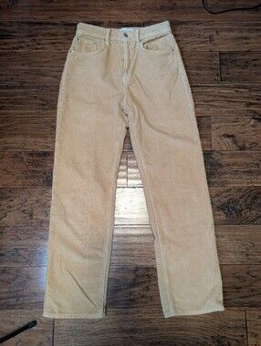 Aritzia Denim Forum The Joni High Rise Loose Corduroy Pants Size 25